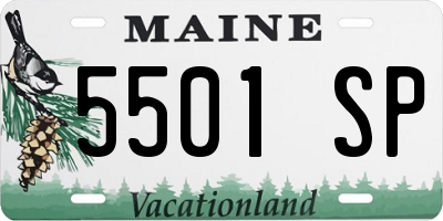 ME license plate 5501SP