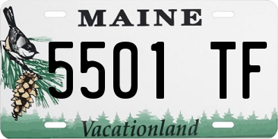ME license plate 5501TF