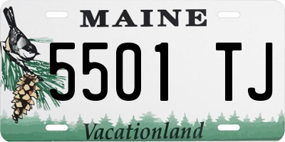 ME license plate 5501TJ