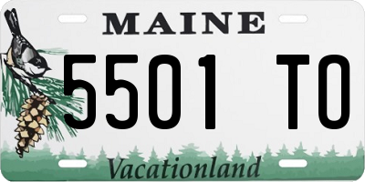 ME license plate 5501TO