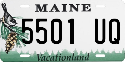 ME license plate 5501UQ