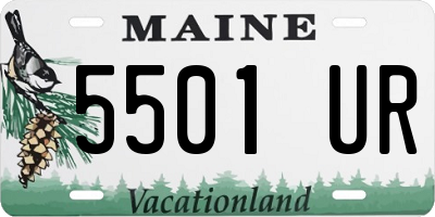 ME license plate 5501UR