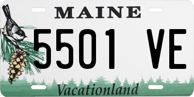 ME license plate 5501VE