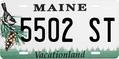 ME license plate 5502ST