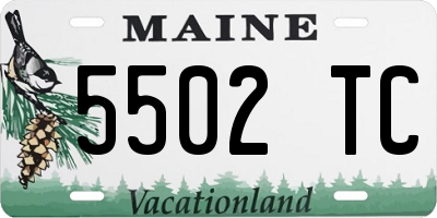 ME license plate 5502TC