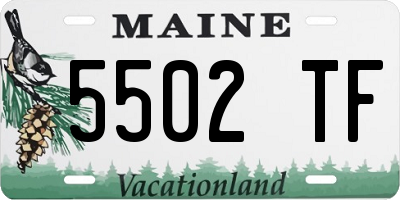 ME license plate 5502TF