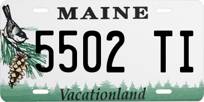 ME license plate 5502TI