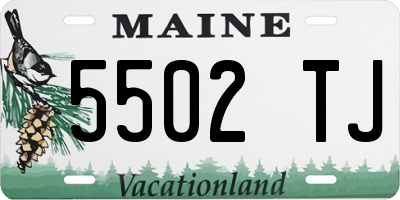 ME license plate 5502TJ