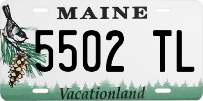 ME license plate 5502TL