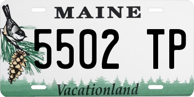 ME license plate 5502TP