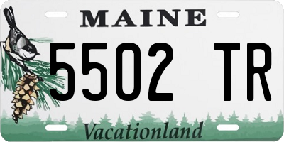 ME license plate 5502TR