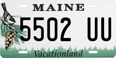 ME license plate 5502UU