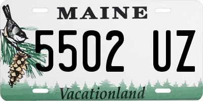 ME license plate 5502UZ