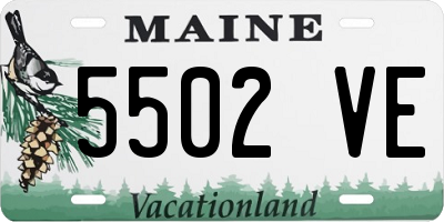 ME license plate 5502VE