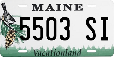 ME license plate 5503SI
