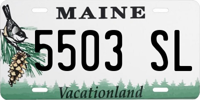ME license plate 5503SL