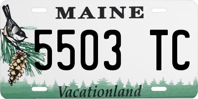 ME license plate 5503TC