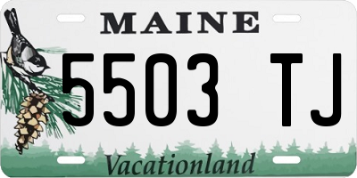 ME license plate 5503TJ