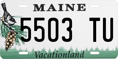 ME license plate 5503TU