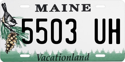 ME license plate 5503UH