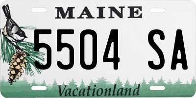 ME license plate 5504SA