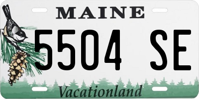 ME license plate 5504SE