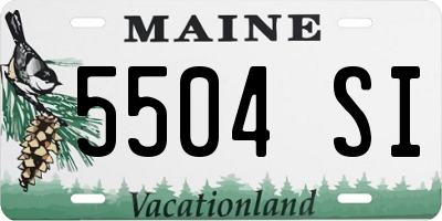 ME license plate 5504SI