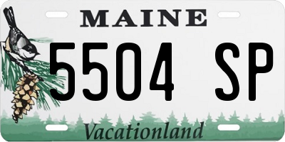 ME license plate 5504SP