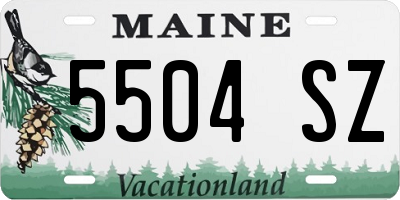 ME license plate 5504SZ