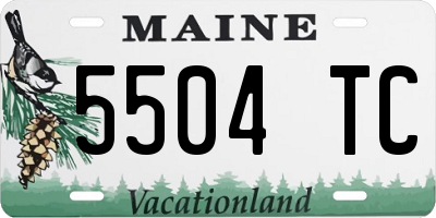 ME license plate 5504TC