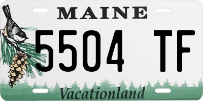 ME license plate 5504TF