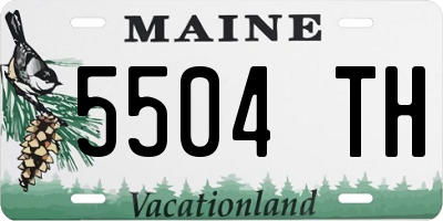 ME license plate 5504TH