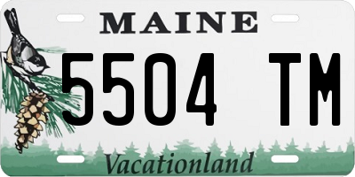 ME license plate 5504TM