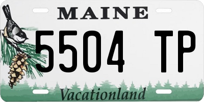 ME license plate 5504TP