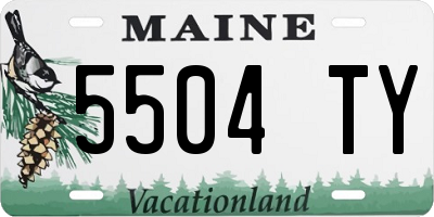 ME license plate 5504TY