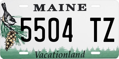 ME license plate 5504TZ
