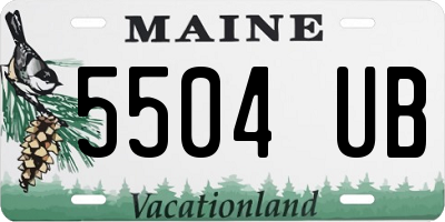 ME license plate 5504UB