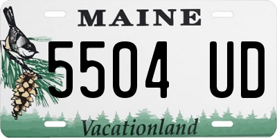ME license plate 5504UD