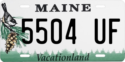 ME license plate 5504UF