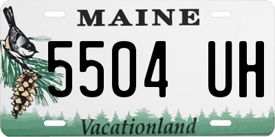 ME license plate 5504UH