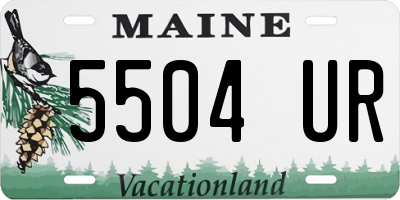 ME license plate 5504UR