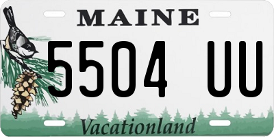 ME license plate 5504UU