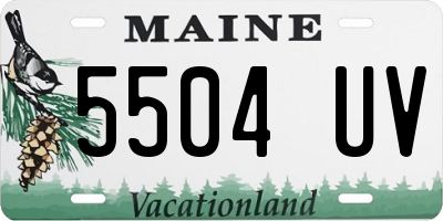 ME license plate 5504UV