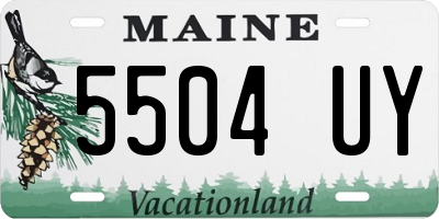 ME license plate 5504UY