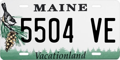 ME license plate 5504VE