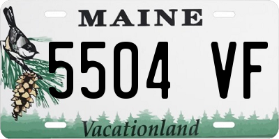 ME license plate 5504VF