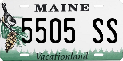 ME license plate 5505SS