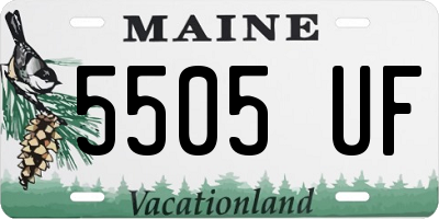 ME license plate 5505UF