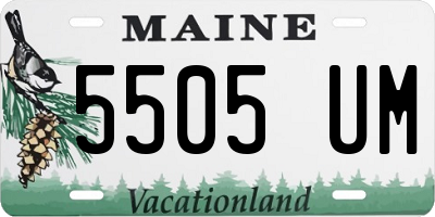 ME license plate 5505UM