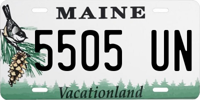 ME license plate 5505UN